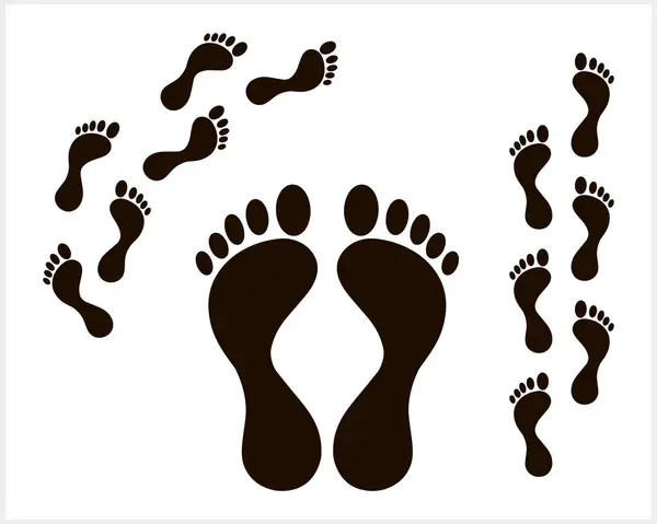 stock vector Foot print icon isolated. Human footprint. Footcare symbol. Travel barefoot. Vector illustration EPS 10