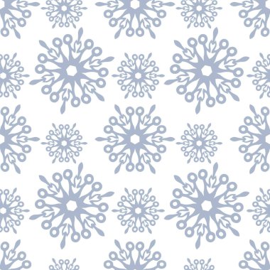 Kar tanesi pürüzsüz desen izole edildi. Xmas vektör stok çizimi. Eps 10