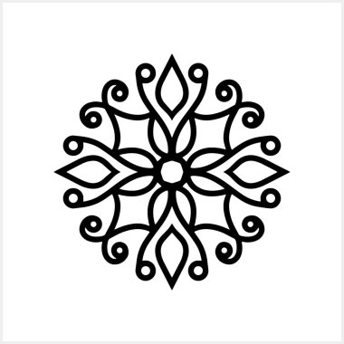 Kar Tanesi simgesi izole edildi. Noel ve kış amblemi. Xmas tasarımı. Mandaka Vector hisse senedi çizimi. EPS 10