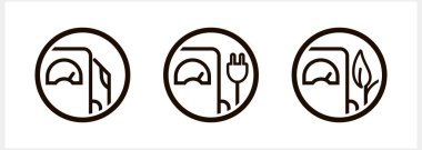 Benzin istasyonu simgesi izole edildi. Benzin çizimi. Petrol, Vector hisse senedi illüstrasyonu EPS 10