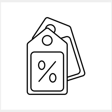 Taslak indirimli etiket simgesi izole Procent clipart Vector hisse illüstrasyonu EPS 10