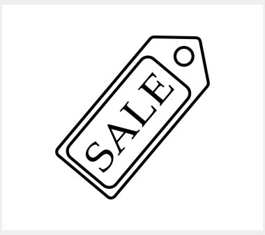 Taslak indirimli etiket simgesi izole edilmiş Vektör hisse illüstrasyonu EPS 10