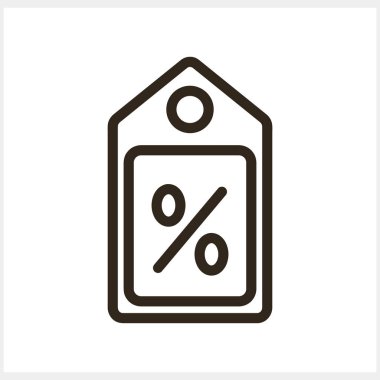 Fiyat etiketi Sketch indirim simgesi izole edilmiş% clicent Procent Vector hisse çizimi EPS 10