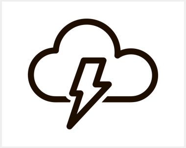 Hava durumu iklimi izole Doodle bulut cıvata sanat skeç Vektör stok illüstrasyon EPS 10