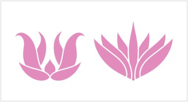 Lotus çiçeği karalama ikonu izole edildi. Stencil vektör stok illüstrasyonu. EPS 10
