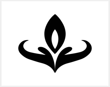 Eski element izole edildi. Damask lotus. Gravür Fleur de lis Vector hisse senedi çizimi. EPS 10