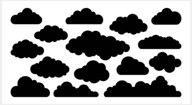 Bulut simgesi izole edildi. Hava sembolü klipte. Stencil Vektör hisse illüstrasyonu EPS 10