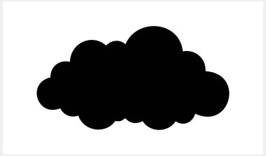 Bulut simgesi izole edildi. Hava sembolü klipte. Stencil Vektör hisse illüstrasyonu EPS 10