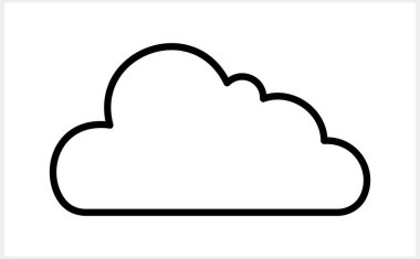 Bulut simgesi izole edildi. Hava sembolü klipte. Taslak Vektör hisse çizimi EPS 10