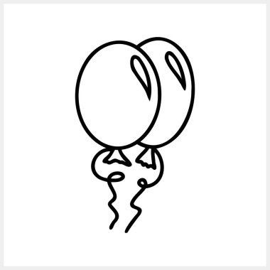 Doodle balon ikonu izole edildi. El çizimi sanatı. Taslak vektör stok çizimi. EPS 10