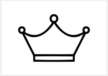 Karalama tacı simgesi izole edildi. Skeç klişesi. Vektör hisse senedi çizimi. EPS 10