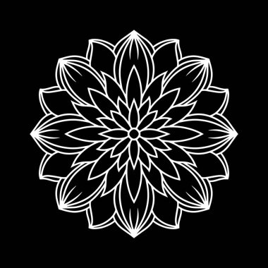 Mandala çiçek ikonu Vektör stok illüstrasyonu. EPS 10