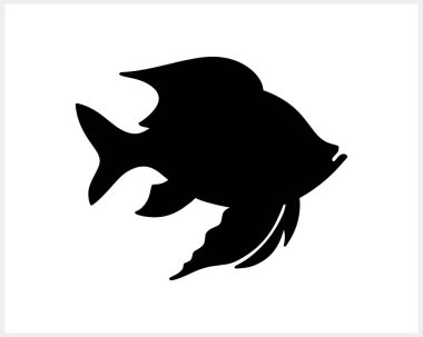 Deniz balığı izole edilmiş. Oymalı Hayvan Kamamböceği vektör stok çizimi. EPS 10