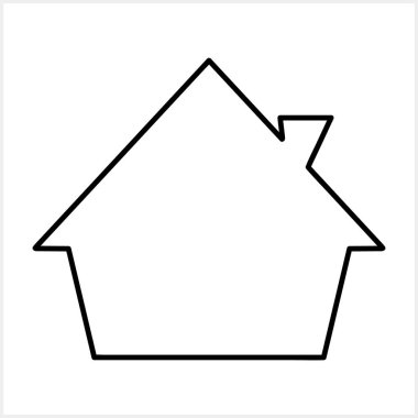 Eskiz evi klibi izole edildi. İşlemeli ev. Vektör stok illüstrasyonu