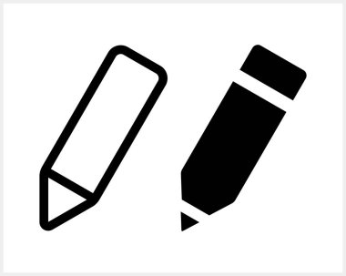 Kalem simgesi izole edildi. Okul sembolü. İş ikonu. Vektör stok illüstrasyonu