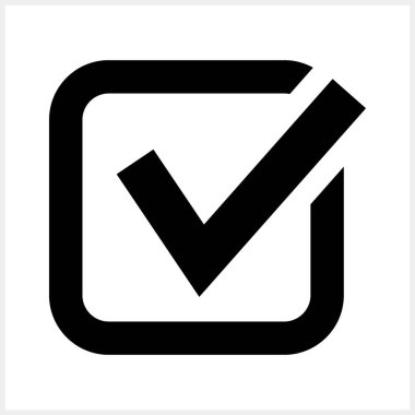 Yeşil kene simgesi işaretleme clipart. Evet sembol. Vektör stok illüstrasyonu