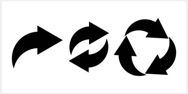 Çember ok dağılımı izole edilmiş Stencil geri dönüşüm sembolü Vektör hisse çizimi