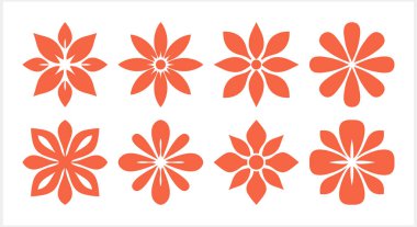 Kalıpsal çiçek simgesi Karikatür Clipart Vector stok resimlemesi izole