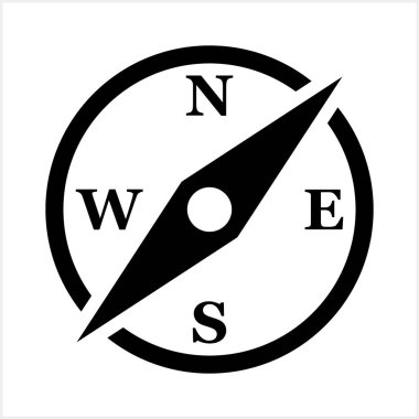 Rüzgar gülü geriye dönük tasarımı izole edildi. Navigasyon kadranını ayarla. Stencil vektör stok illüstrasyonu