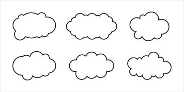 Bulut simgesi izole edildi. Hava sembolü klipte. Taslak Vektör hisse çizimi