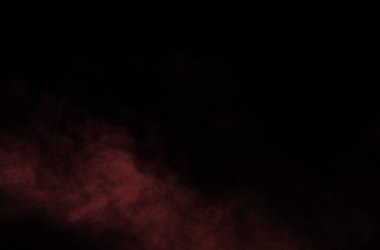 Buhar dokusu, renk dumanı, sis ve sisli koyu soyut arkaplan