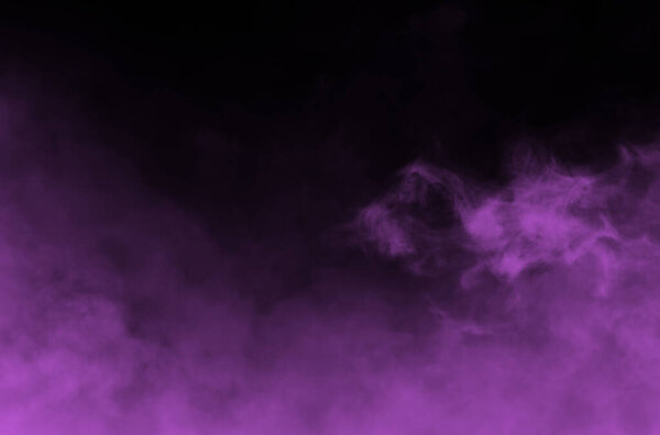 Dark abstract background with steam texture, color smoke, fog, mist isolated on black