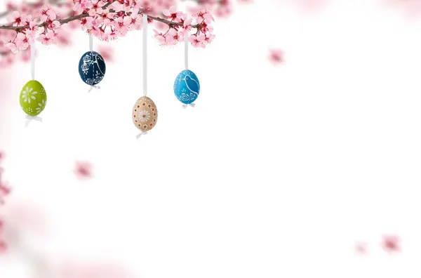 Paskalya dalı, Paskalya, yumurta, tatil, bahar, çiçek, izole edilmiş, kompozisyon