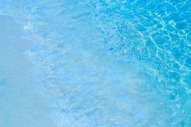 Parlak Mavi Tropikal Deniz Suyu Güneş Işığı Yansımaları