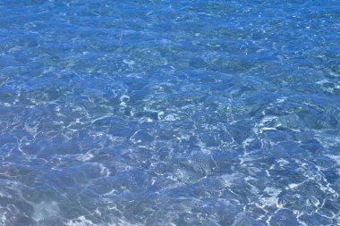 Parlak Mavi Tropikal Deniz Suyu Güneş Işığı Yansımaları