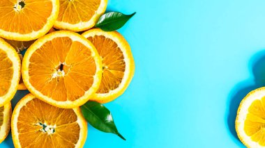 Parlak egzotik meyveler. Yaz havası ve tazelik