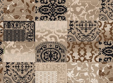 Soyut çiçekler, yapraklar ve meyvelerle renksiz çiçek desenleri. Kırsal vintage biçimi, kaynak biçimi veya duvar kağıtları ile suluboya iz beyaz arkaplanda izole