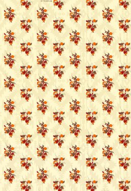 Soyut çiçekler, yapraklar ve meyvelerle renksiz çiçek desenleri. Kırsal vintage biçimi, kaynak biçimi veya duvar kağıtları ile suluboya iz beyaz arkaplanda izole