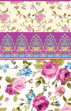 Soyut çiçekler, yapraklar ve meyvelerle renksiz çiçek desenleri. Kırsal vintage biçimi, kaynak biçimi veya duvar kağıtları ile suluboya iz beyaz arkaplanda izole