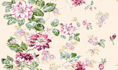 Soyut çiçekler, yapraklar ve meyvelerle renksiz çiçek desenleri. Kırsal vintage biçimi, kaynak biçimi veya duvar kağıtları ile suluboya iz beyaz arkaplanda izole