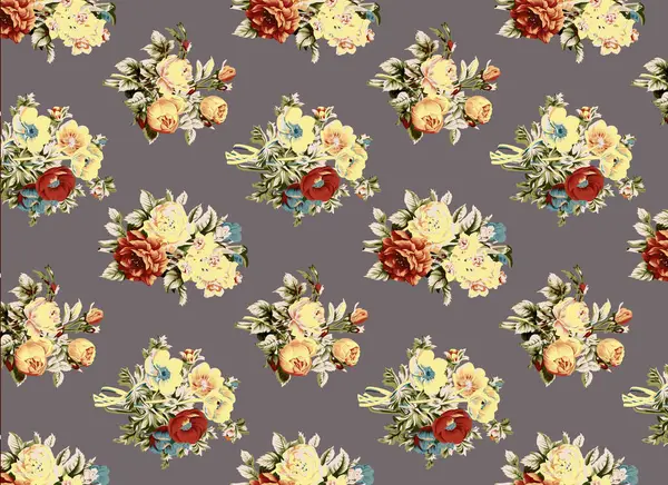 Soyut çiçekler, yapraklar ve meyvelerle renksiz çiçek desenleri. Kırsal vintage biçimi, kaynak biçimi veya duvar kağıtları ile suluboya iz beyaz arkaplanda izole