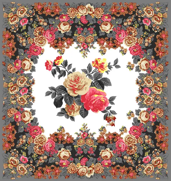 Soyut çiçekler, yapraklar ve meyvelerle renksiz çiçek desenleri. Kırsal vintage biçimi, kaynak biçimi veya duvar kağıtları ile suluboya iz beyaz arkaplanda izole