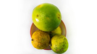 Red banana, orange, lemon, avocado fruit present in a large part of the Brazilian territory clipart