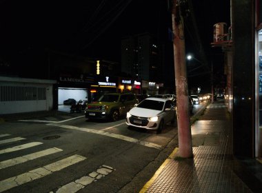 Suzano, Sao Paulo - Brazil - June 23, 2024: One of the busiest points in the city of Suzano, where there is a huge supermarket and a large shopping center clipart