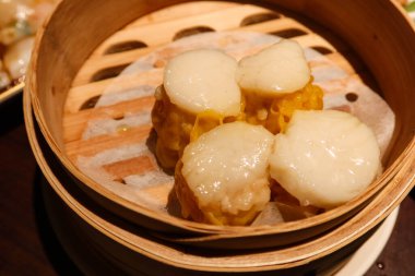 Çin Çin Çin usulü Çin usulü Dim Sum 'a yakın çay evinde Atrina kıymalı domuz 