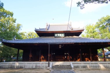 Shofukuji, Fukuoka, Japonya - 4 Kasım 2024: Gokushmachi Mahallesi 'nde bulunan Budist tapınağı