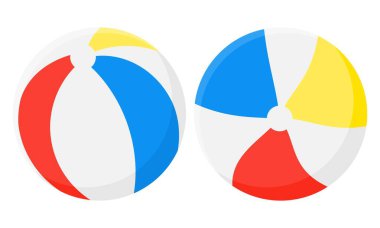 Renkli plaj topu taşıyıcısı. Yaz Sahil Balosu İllüstrasyonu. Takım Oyunu.