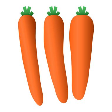 Taze olgun Turuncu Havuç Vektörü. Sağlıklı Havuç elementi. Çiğ Havuç Simgesi.
