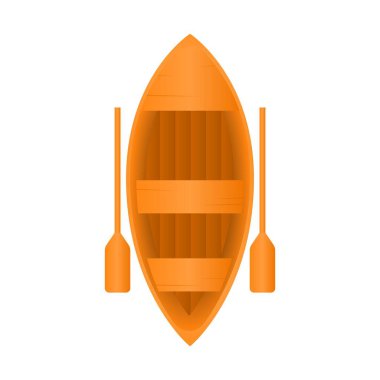 Klasik Ahşap Tekne Vektörü. Klasik ahşap tekne. Marine ve Maritime Temaları için mükemmel.