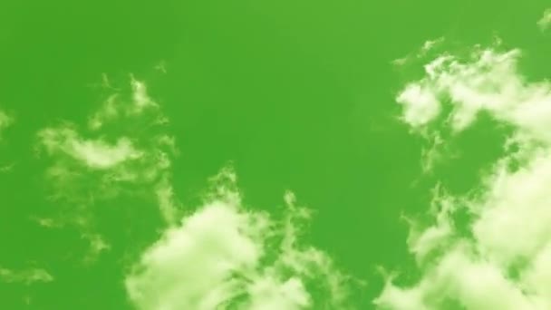 Grön Skärm Fly Moln Time Lapse Redigerad För Green Sky — Stockvideo