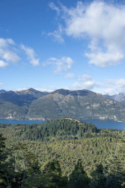 View of the mountains, forests and plants of Circuito Chico, Argentina clipart