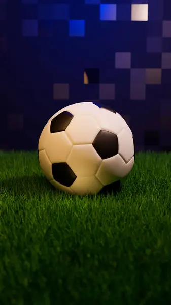 Çimlerin üzerinde futbol topu