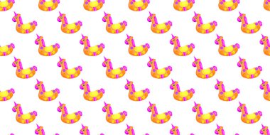 Renkli Çizgi Film At Kumaşı Tasarımı Vektör Sanatı.