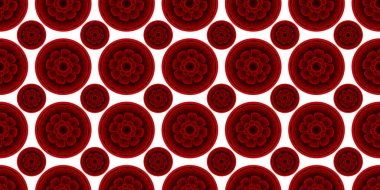 Tasarımcılar için Kırmızı ve Siyah Renkli Çember Çiçek Tasarımı