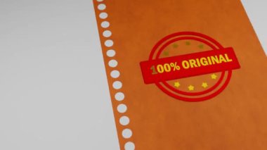 Belgede% 100 Yazılı Damga% 100 Orijinal