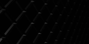 Soyut siyah-beyaz geometrik arkaplan. 3D görüntüleme, çokgen duvar kağıdı.